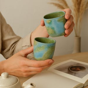 Tasse Espresso Carte du Monde – Mug en Céramique Unique pour Amoureux d’Espresso, Tasse à Café Inspirée du Voyage