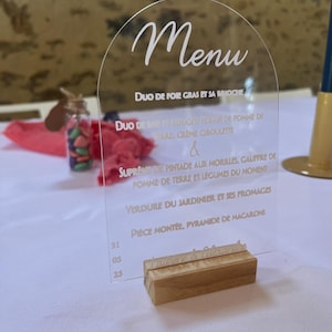 Menu table