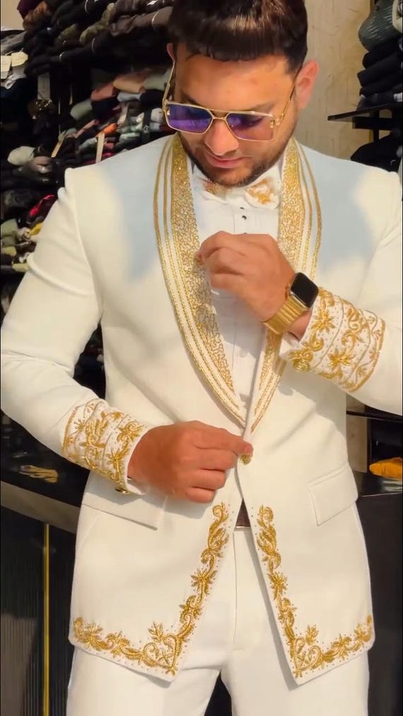 Sparkle white embroidered tuxedo, pearl ehite tuxedo, proms tuxedo, groom tuxedo, custom made tuxedo, all sizes custom mens suit