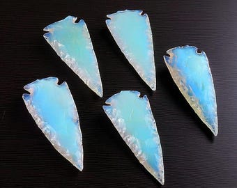 Opalite Crystal Arrowhead: Handmade Athame Knife - Metaphysical Gift