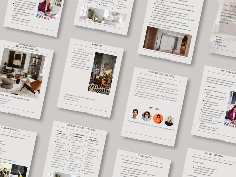 Interior Design Services & Pricing Guide | Canva Template (PDF Download ...