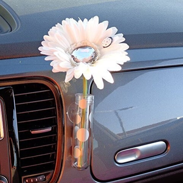 White Diamond Daisy with suction vase