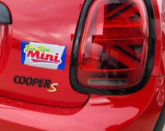 Mini Cooper Magnetic Vinyl Candy Bar - Silver