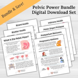 Pelvic Floor Bundle: 19 Piece Digital Download Set Pelvic Health Education, Pelvic Wellness Exercises, PT Patient Handout, Pelvic Floor