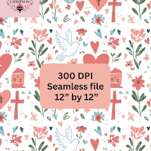 Christian Seamless Pattern: Light Grain Texture Background (Digital Print PNG/JPG 300 DPI)