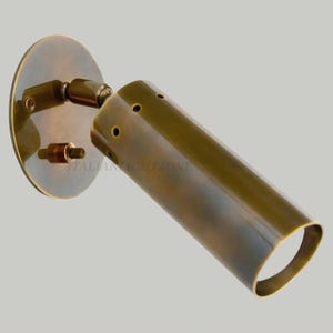 Mid Century Brass Wall Sconce – 1950s Italian Stilnovo Adjustable Lamp, Vintage Reading Light Fixture, Handmade