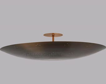 Mid Century  Dome Ceiling 6 Light – Handmade Flush Mount with Starry Sky Glow – Ambient  Sputnik light for Living Room or Hallway