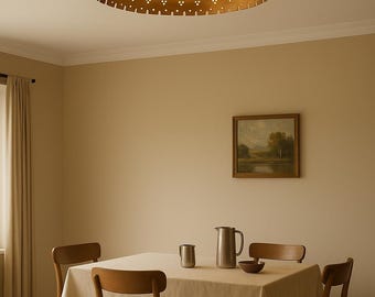 Luminária de teto embutida em latão, estilo moderno de meados do século XX | Luminária em formato de cúpula com estilo vintage | Luminária de teto retrô em metal para sala de estar e cozinha