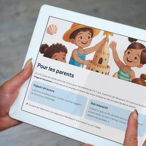 Cartes Vocabulaire Plage Français‑Anglais (3‑7 ans) – Pack Été Montessori à Imprimer | Jeu Éducatif PDF