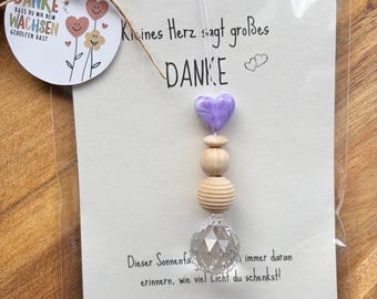 Sonnenfänger Mini Abschied Erzieherin Lehrerin Hebamme Danke • Sonnenfänger Fenster• Geschenkidee Kindergartenzeit Schulzeit Kita Geburt