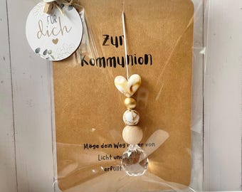 Sonnenfänger Kommunion • Geschenkidee Kind Jugend • Geschenk zur Erstkommunion • Mitbringsel Persönliches Geschenk fertig Gastgeschenk