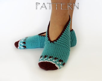 Pattern Knitted Women Slippers - PDF file