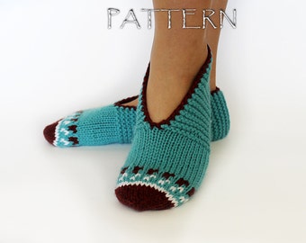 Patrón Pantuflas de punto para mujer - Archivo PDF