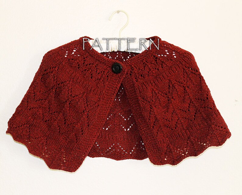Pattern Knitted Capelet PDF file image 1