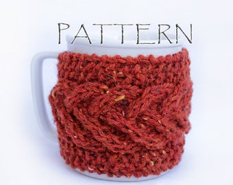 Pattern Knitted Super Braid Cup Cozy