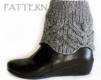 Knit Lace Boot Toppers Pattern PDF