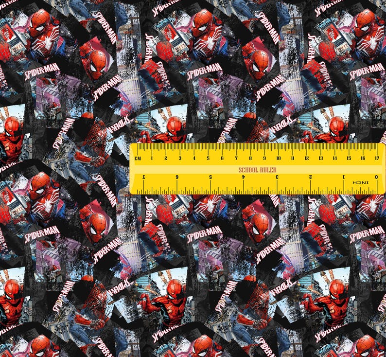 Superhero Spider-man Fabric Cartoon Fabric 100% Cotton Fabric by the ...