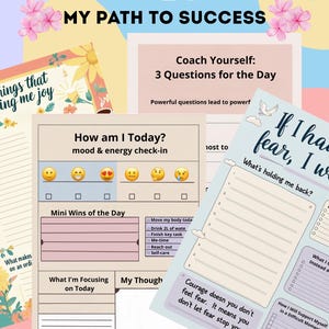 15 páginas únicas de motivación para el crecimiento personal / PDF imprimible A4 + Carta EE. UU.