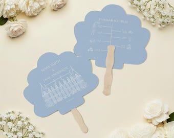 Dusty Blue Hochzeitsfächer, Hochzeitsprogramm, blauer Fächer, Hochzeitsprogramm, Fächer für die Hochzeitszeremonie, Hochzeitsfächer (16)