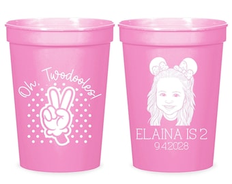 Personalized Birthday Stadium Cups, Custom Party Favors (Set of 25)