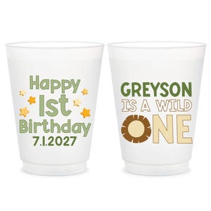 Tazze glassate a colori, bomboniere modificabili per il primo compleanno, tazze Wild One per bambini, tazze glassate personalizzate per celebrazioni, tazze glassate personalizzate (16)
