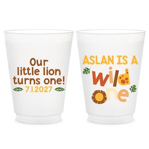 Tazza glassata a colori, bomboniera personalizzata per compleanno safari, tazza glassata con tema giungla modificabile, tazza glassata personalizzata con animale per il primo anno (17)
