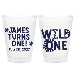 Tazze personalizzate con tema Wild One Frosted, tazza di compleanno personalizzata con tema giungla, bomboniera personalizzata con tema safari verde, tazza personalizzata con tema primo anno Frosted (5)