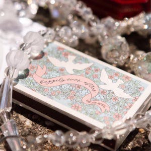 Caja de cerillas personalizada para bodas, recuerdo de boda con forma de paloma, cerillas personalizadas para bodas, recuerdos de boda románticos, recuerdo de boda con cerillas de estilo vintage (65) imagen 2