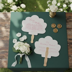 Hochzeitsprogramm-Fächer, Sommerhochzeits-Fächer, zeremonielle Handfächer, personalisierte Hochzeitsfächer, kundenspezifischer Hochzeitsplan, elegantes Hochzeitsfächer (13) Bild 3