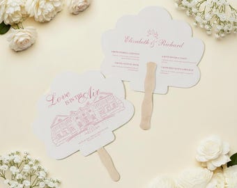 Wedding Program Fans, Summer Wedding Fans, Ceremony Hand Fans, Personalized Wedding Fans, Custom Wedding Itinerary, Elegant Wedding Fan (13)