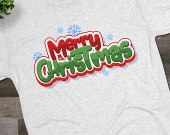 Merry Christmas PNG - Holiday Sublimation Sticker, T-shirt Design (Digital Download)