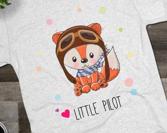 Fox Pilot Clipart PNG - Watercolor Fox, Gift for Kids, Sticker, T-shirt Design (Digital Download)