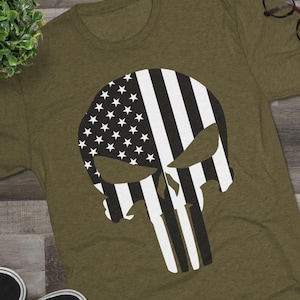 Punisher Black And White American Flag PNG | Punisher Skull B & W | The Punisher | Gift For Him | High Quality PNG | Digital Download