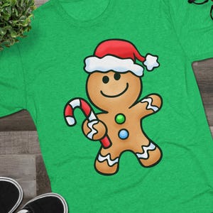 The Gingerbread Man PNG - Christmas Clipart Sticker, T-shirt Design (Digital Download)