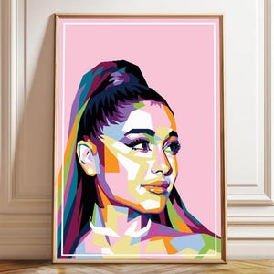 Ariana Grande PNG - Geometric Pop Art Poster Design (Digital Download)