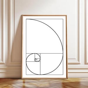 Golden Ratio Fibonacci Spiral PNG - Embroidery Design (Digital Download)