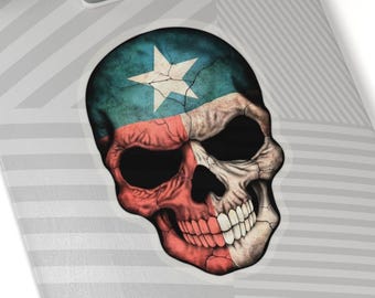 Skull Texas Lone Star Flag PNG - Patriotic Clipart Sticker (Digital Download)