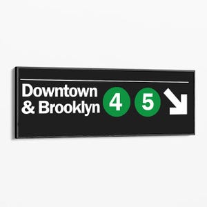 NYC Subway Logo PNG | New York Subway | Downtown & Brooklyn | NYC Wall Art | High Quality png | Digital Download