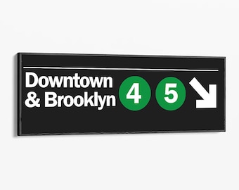 NYC Subway Logo PNG - Downtown & Brooklyn Subway Sing Design (Digital Download)