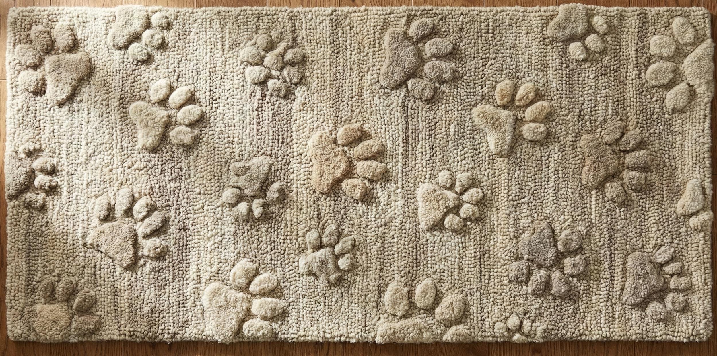 Paw Print Runner Rug Dog Paw Rug Handmade Wool Tufted Pet Carpet Runner Area Rug for Living ...