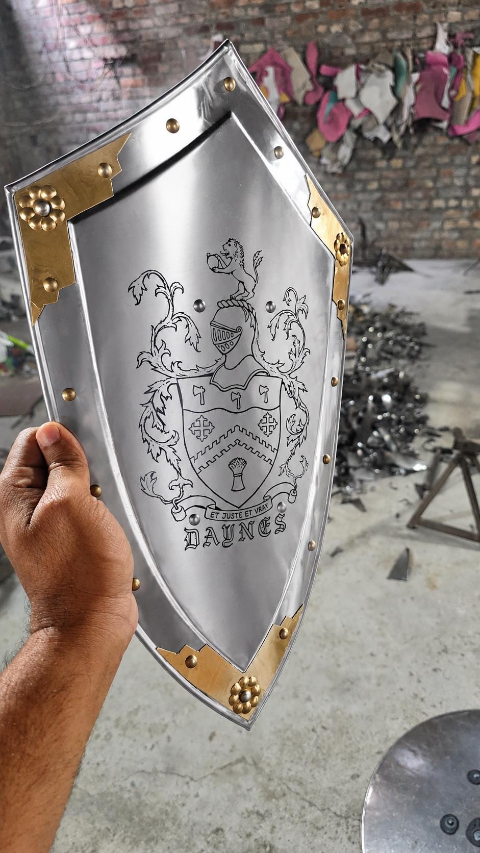 Personalized Metal Shield Custom Family Crest Armor Handcrafted ...
