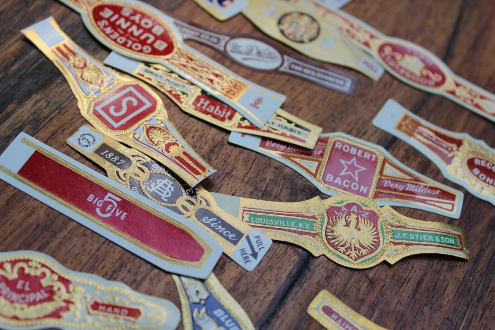 vintage cigar label lot of 24 mixed variety etsy