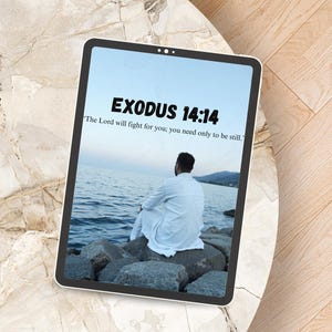 Exodus 14:14 Printable Wall Art | The Lord Will Fight For You | Christian PNG & PDF | Bible Verse Decor | Faith Encouragement Gift