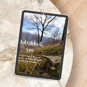 Habakkuk 3:19 Bible Verse Wall Art | The Lord Is My Strength | Christian Printable PNG & PDF | Empowering Scripture Decor