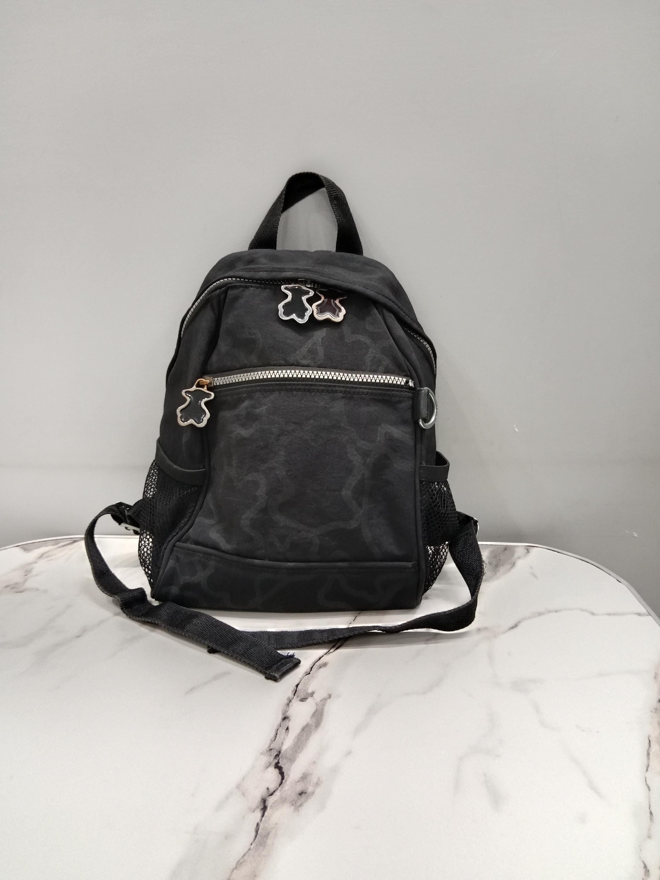 TOUS Red Mini Backpack Small Nylon – Bear Zipper Detail Size: 11\