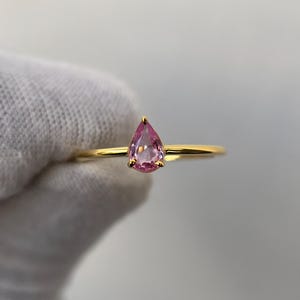 Exceptional Pink Sapphire Ring, Natural Sapphire Engagement Ring, 14k Gold Ring, Pink Sapphire Wedding Ring, Gift For Her, Proposal Ring