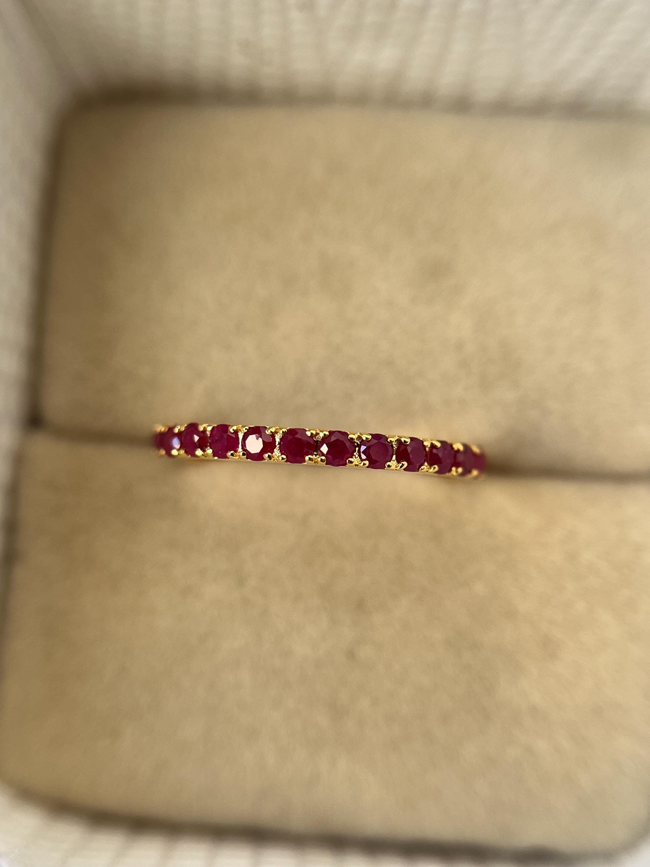 Elegant Natural Ruby Ring, Round Cut Ruby Ring, 14k Gold Ruby — free download
