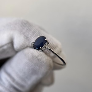 Natural Sapphire Ring, Antique Sapphire Engagement Ring,Royal Blue Sapphire, Oval Cut Sapphire, Vintage 14k Gold Sapphire Ring For proposal