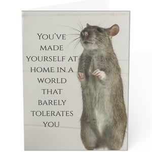 Funny Rat lover Birthday Card - Greeting Card for Rat owners