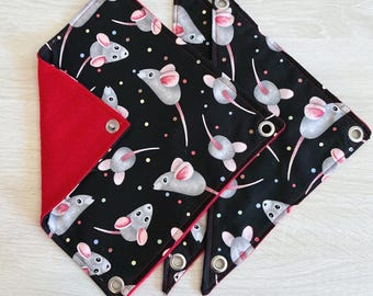 Juego de 3 hamacas para ratas / Hamacas de forro polar con estampado de ratón para ratas, petauros del azúcar y mascotas pequeñas / Accesorios para jaulas acogedoras